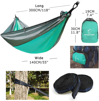 Portable Nylon Outdoor Double Backpacking Hammock