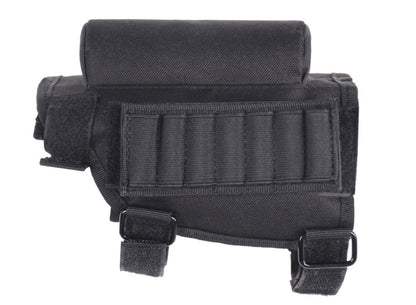 Adjustable Tactical Buttstock w/ Cheek Rest & Ammo Cartridges Holder Pouch