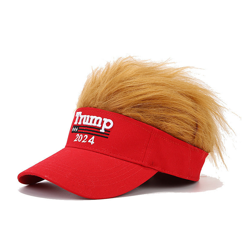 MAGA Wig Baseball Visor Cap