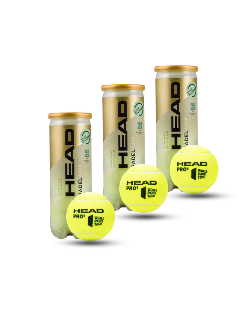 2024 HEAD PRO S, PRO, REGULAR Padel Balls Single Can (3 balls)