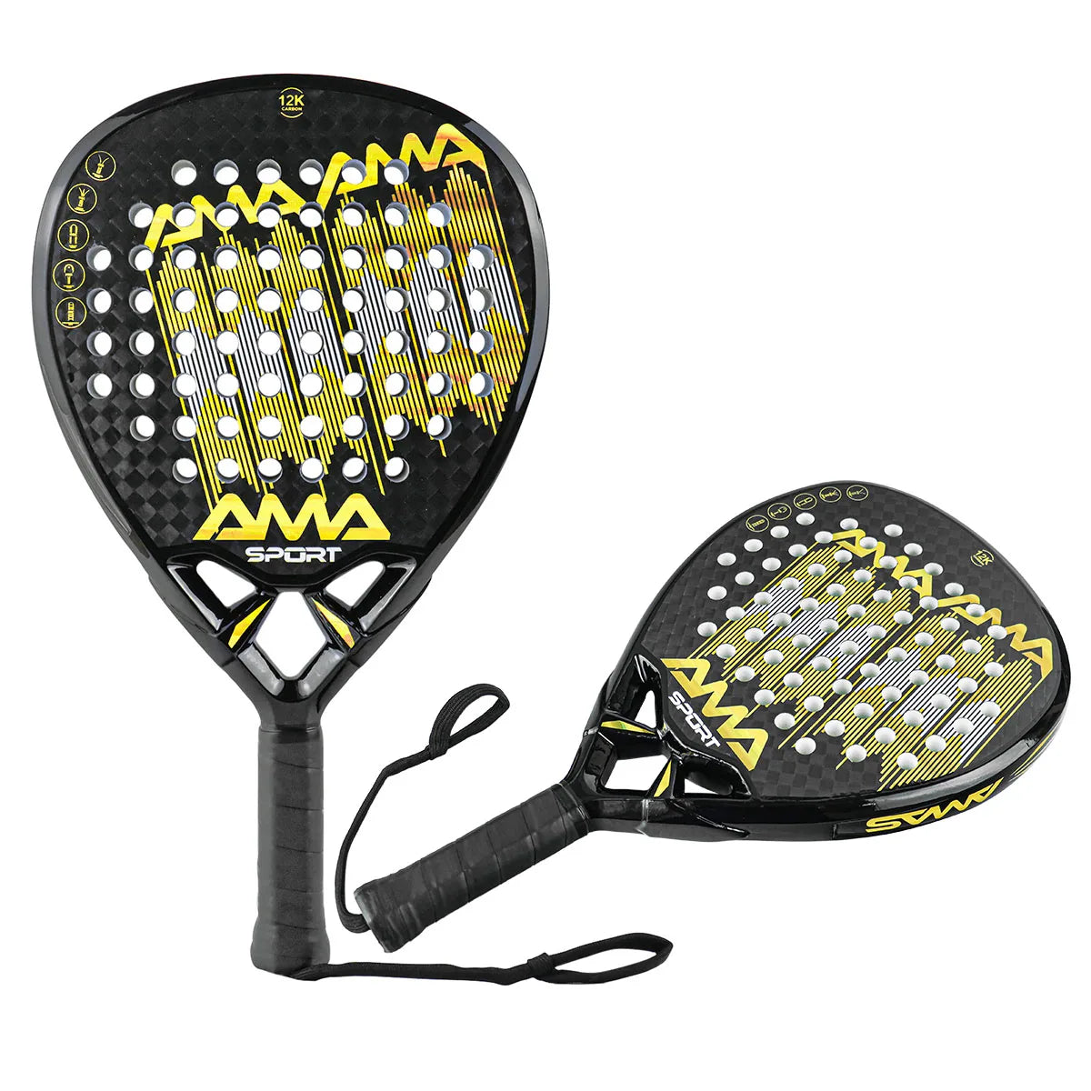 AMASPORT 3k/12K/18K Carbon Padel Racket with Cover