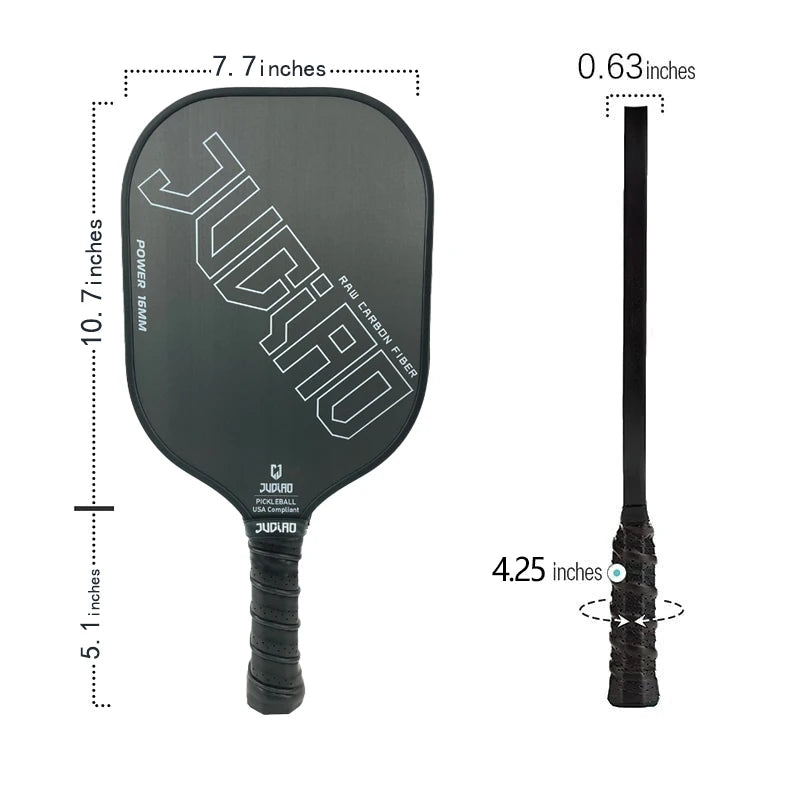 JUCIAO Thermoformed T700 Raw Carbon Fiber Pickleball Paddle