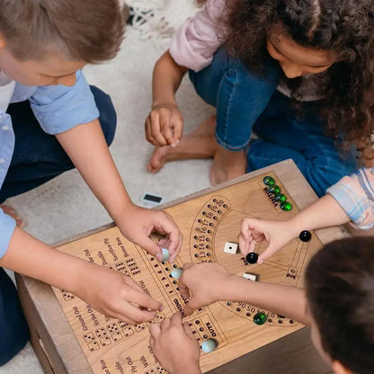 Wooden Baseball Dice Board Game