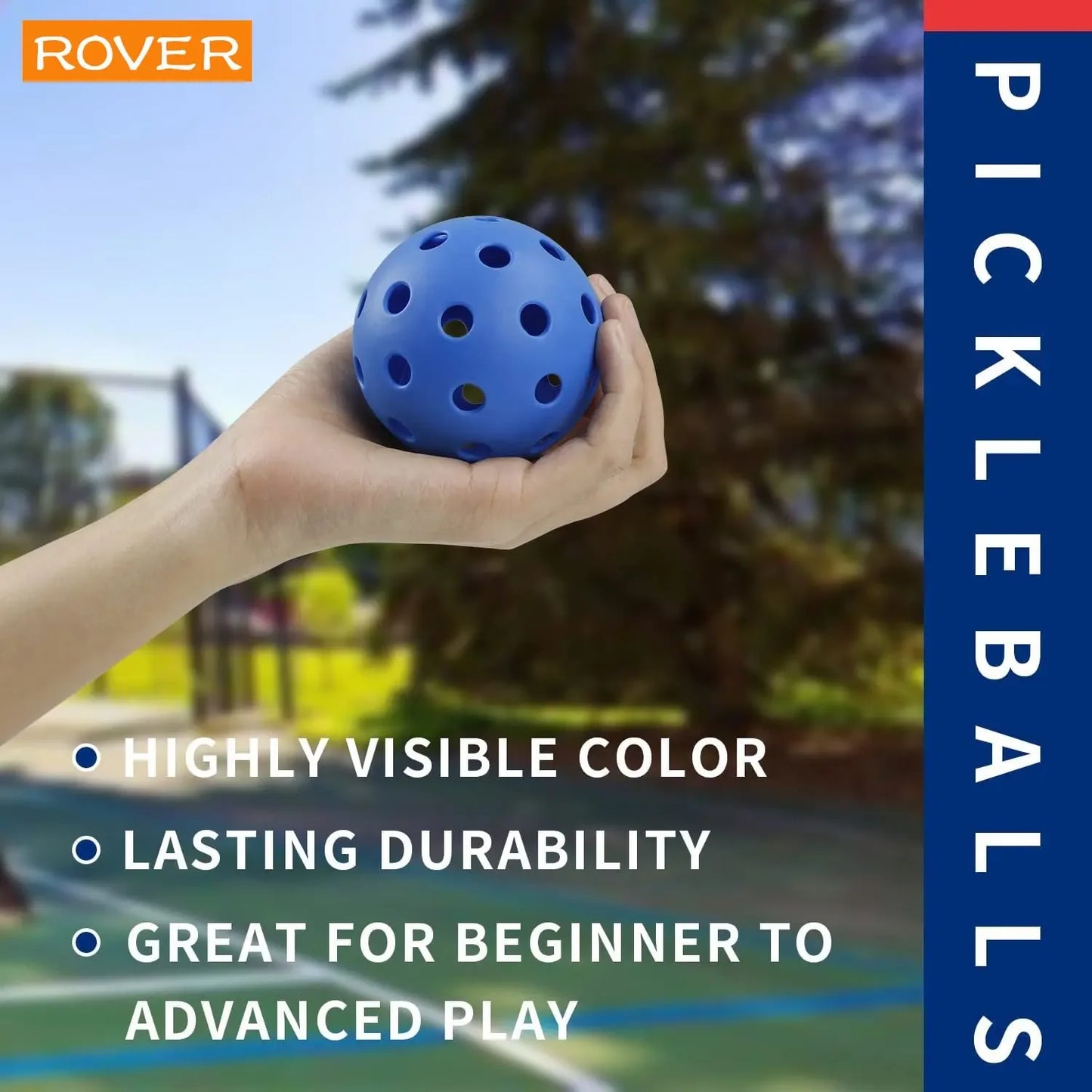 74MM Durable 40 Hole/26g Outdoor Pickleballs for Competition 6/12/24Pcs