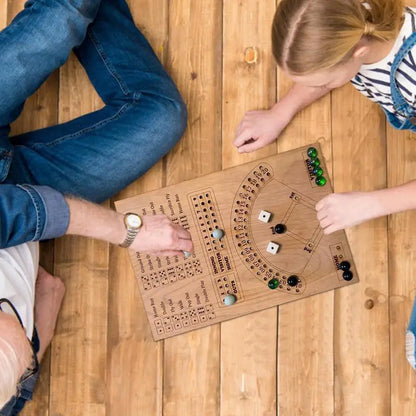 Wooden Baseball Dice Board Game