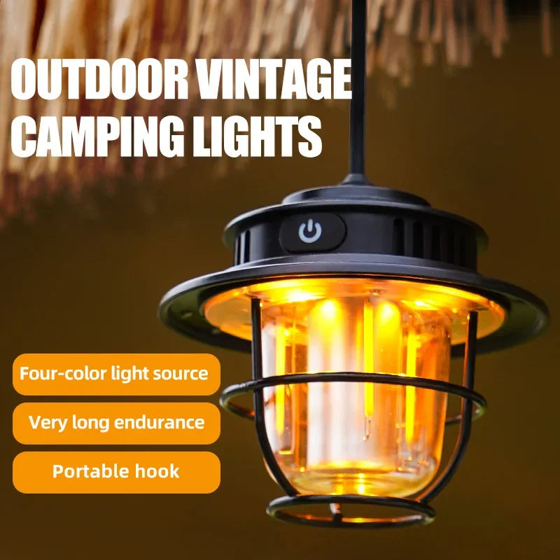 Retro Portable Waterproof Camping Lantern