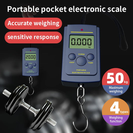 Multifunctional Mini 40kg/10g Electronic Pocket Weight Hook Scale