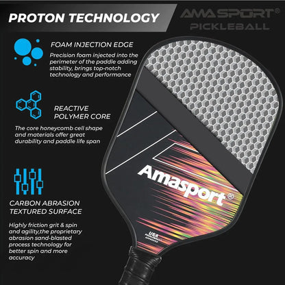 AMA SPORT Proton Carbon Fiber Pickleball Paddle