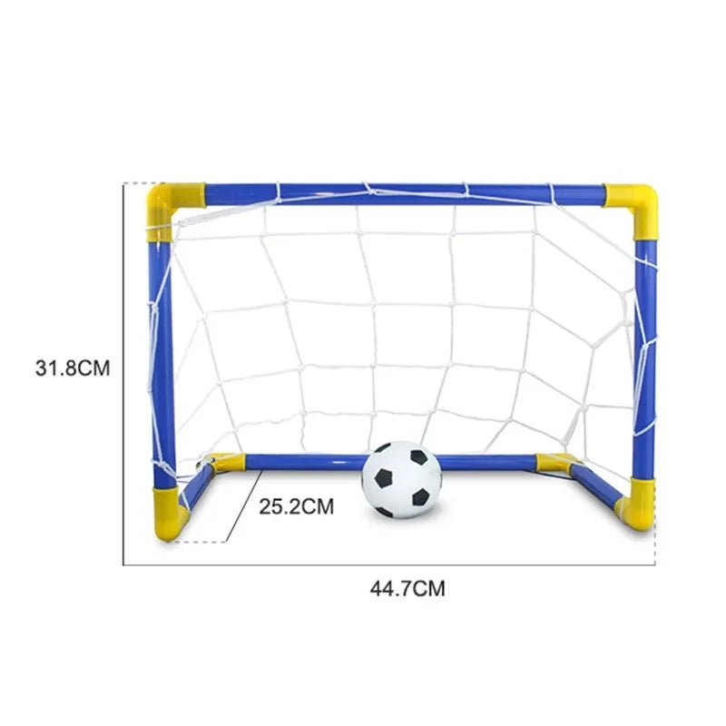 Folding Mini Football/Soccer Goal w/ Ball