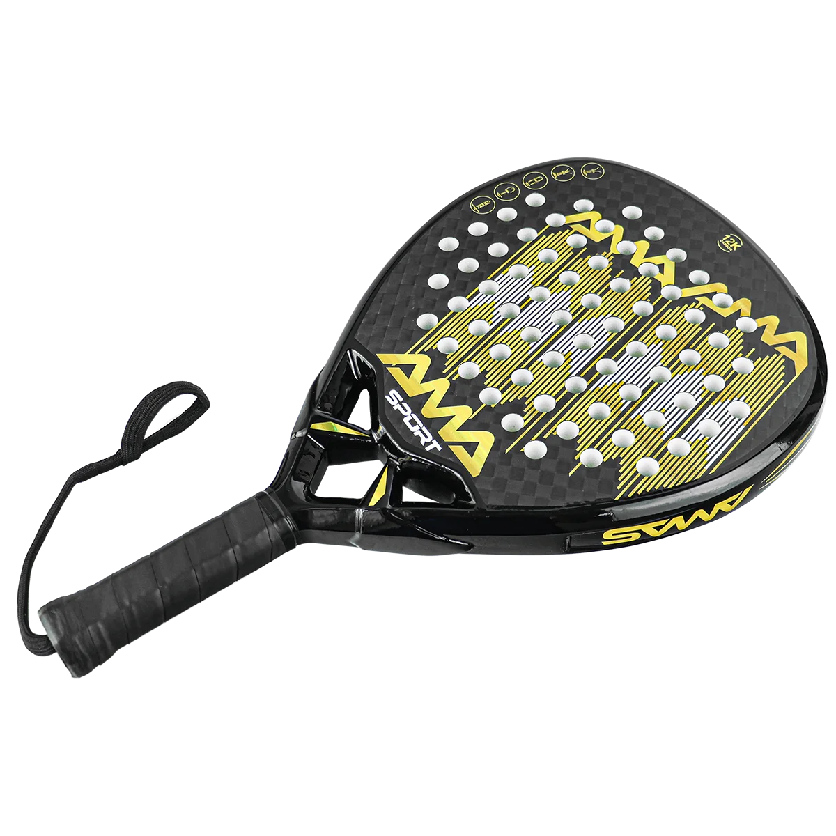 AMASPORT 3k/12K/18K Carbon Padel Racket with Cover