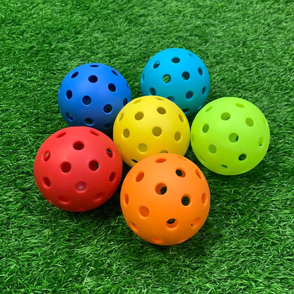 74MM Durable 40 Hole/26g Outdoor Pickleballs for Competition 6/12/24Pcs