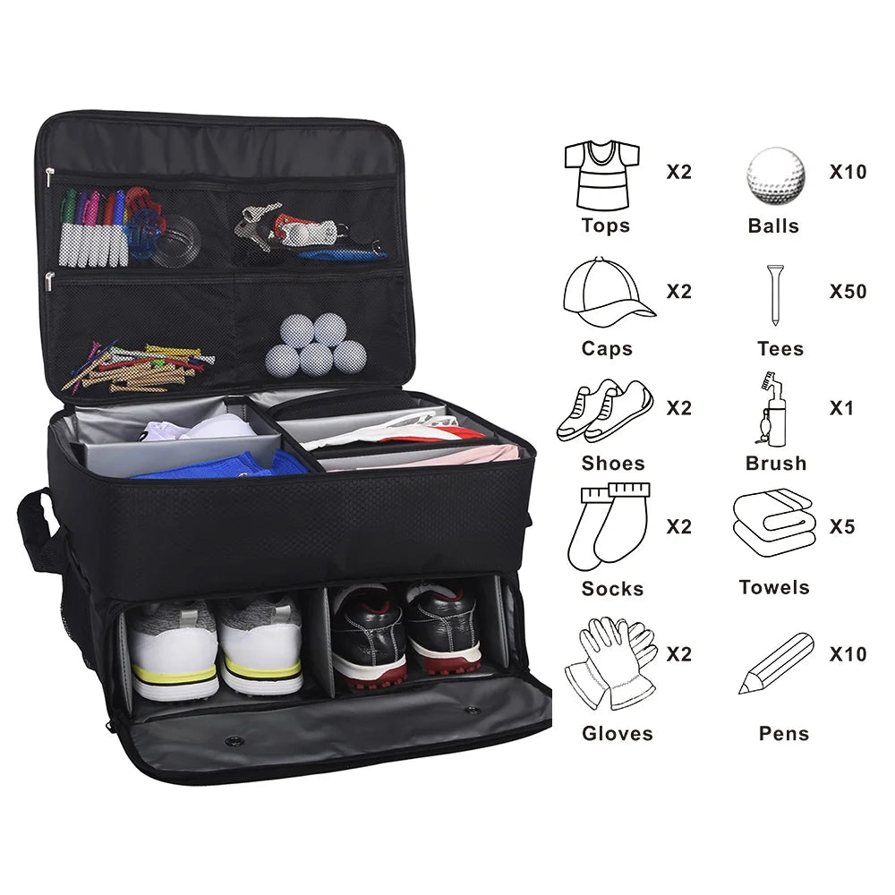 Waterproof Golf Shoes and Accessories Storage Bag