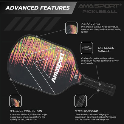 AMA SPORT Proton Carbon Fiber Pickleball Paddle