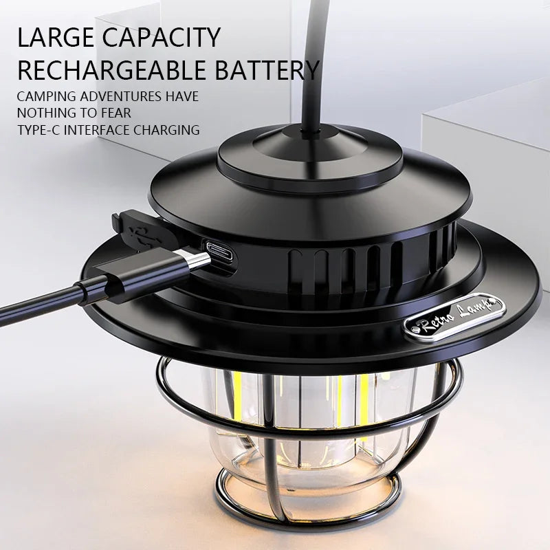 Retro Portable Waterproof Camping Lantern