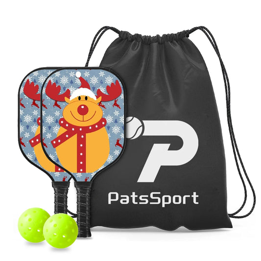 Pats Sport Fiberglass Kids Christmas Pickleball Paddle Set