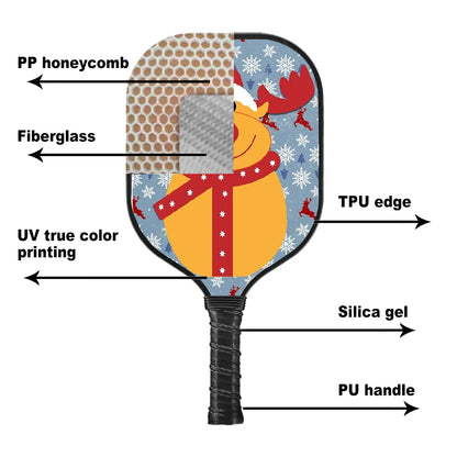 Pats Sport Fiberglass Kids Christmas Pickleball Paddle Set