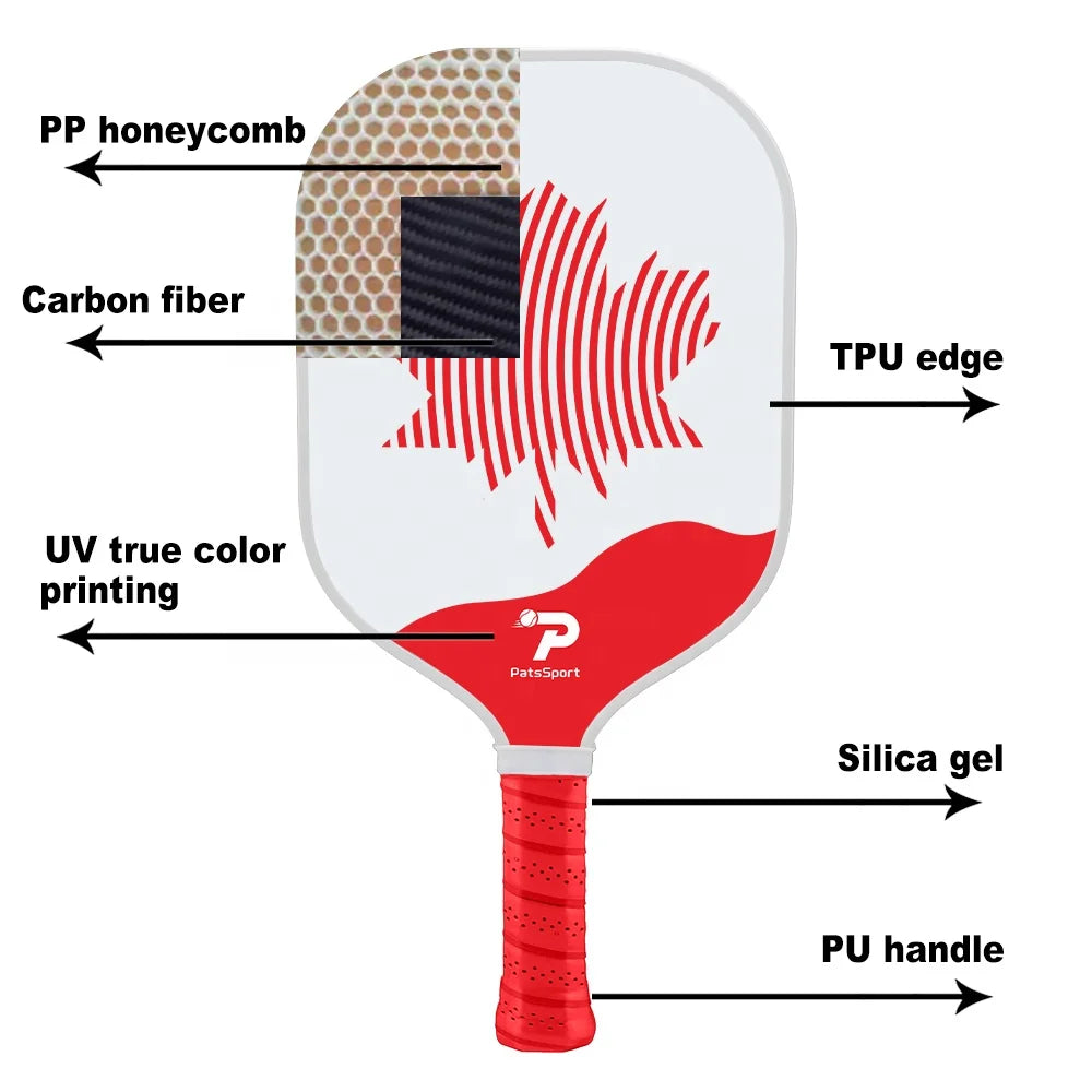 Pats Sport USAPA T300 Carbon Fiber Canadian Pickleball Paddle Set