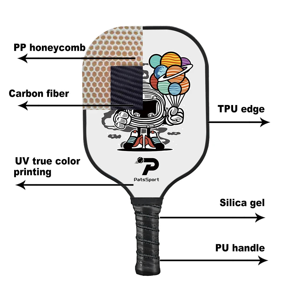 Pats Sport OEM USAPA Carbon Fiber Pickleball Paddle Set